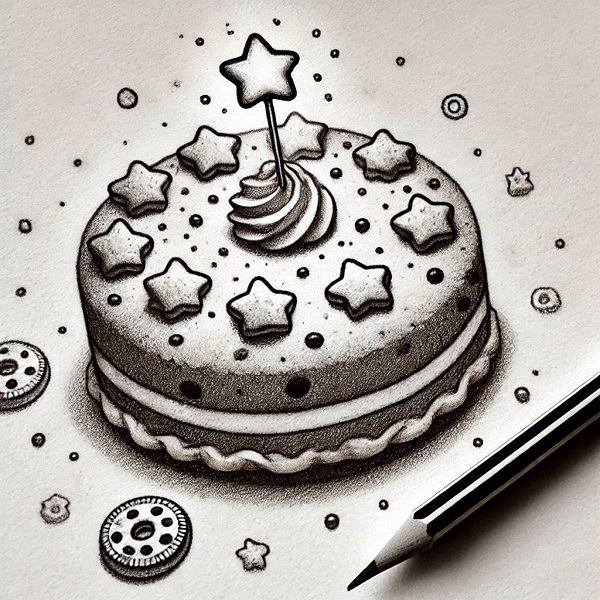 Cookie Cake Drawing