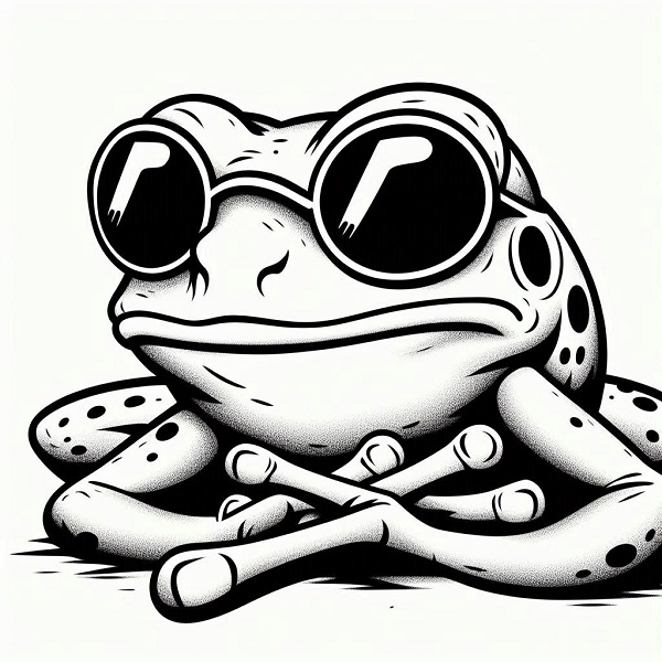 Cool Frog Drawing 3