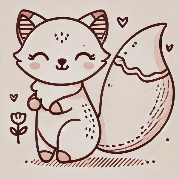 Cute Fox Drawing