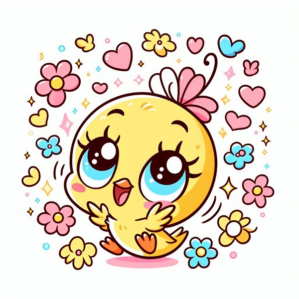 Cute Tweety Bird Drawing 10