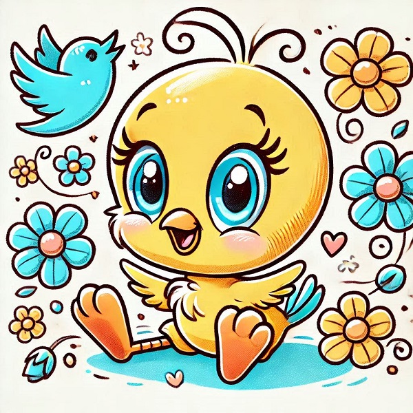 Cute Tweety Bird Drawing 12