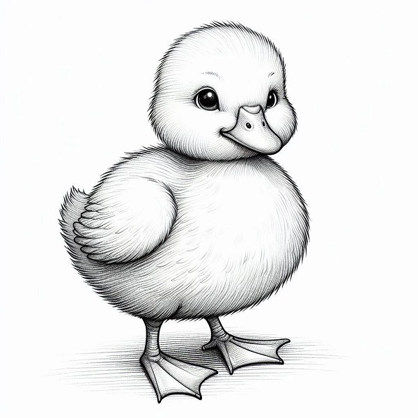 Easter Duck Drawing