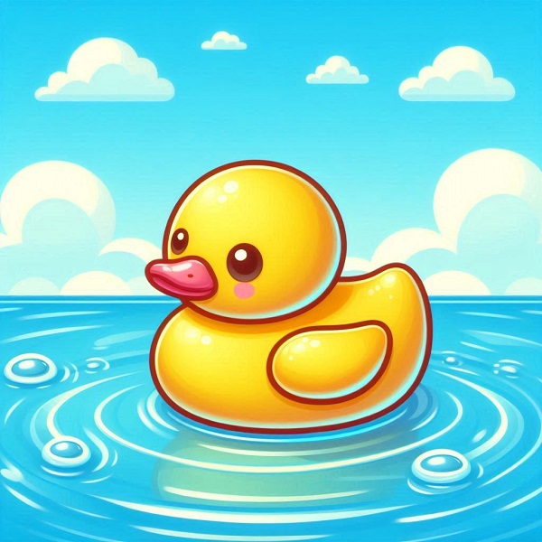 Floating Duck Drawing