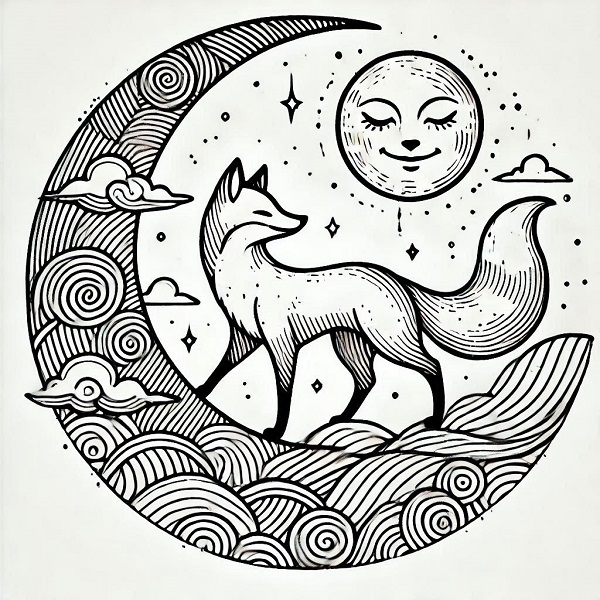 Fox and Moon