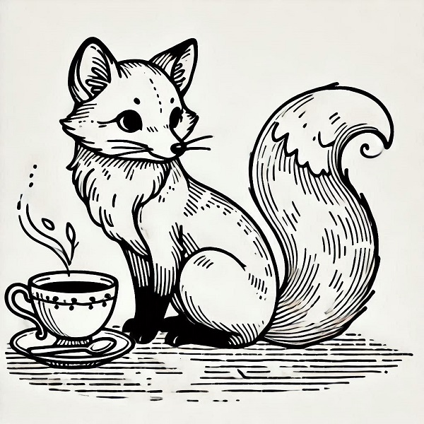 Fox with Teacup