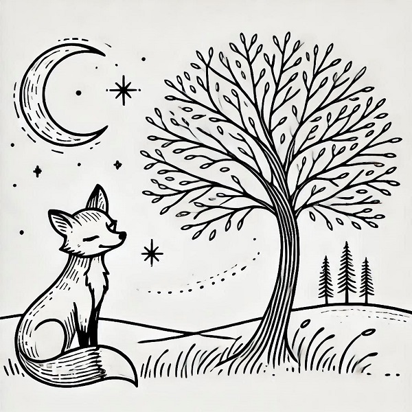 Fox with Tree