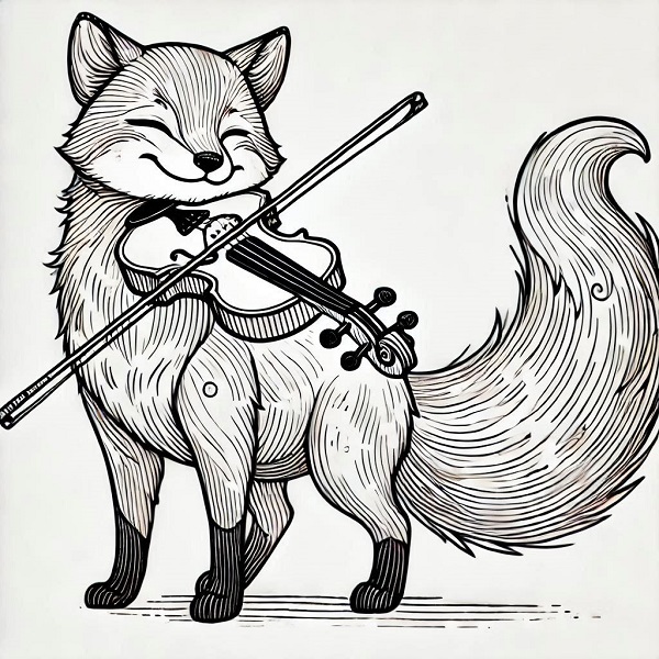 Fox with Violin