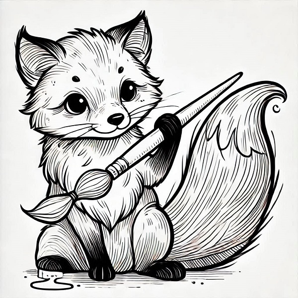 Fox with a Paintbrush