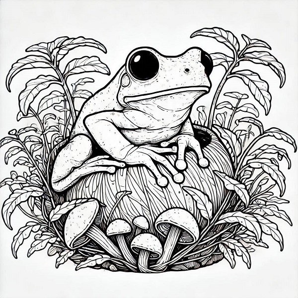 Frog Habitat Drawing