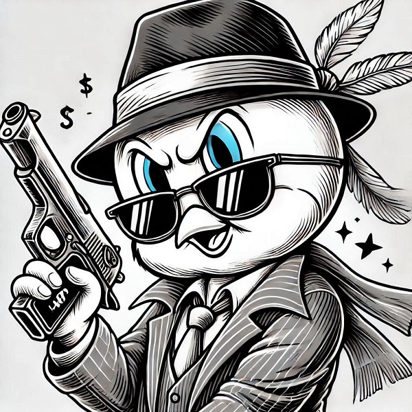 Gangster Tweety Bird Drawing 12