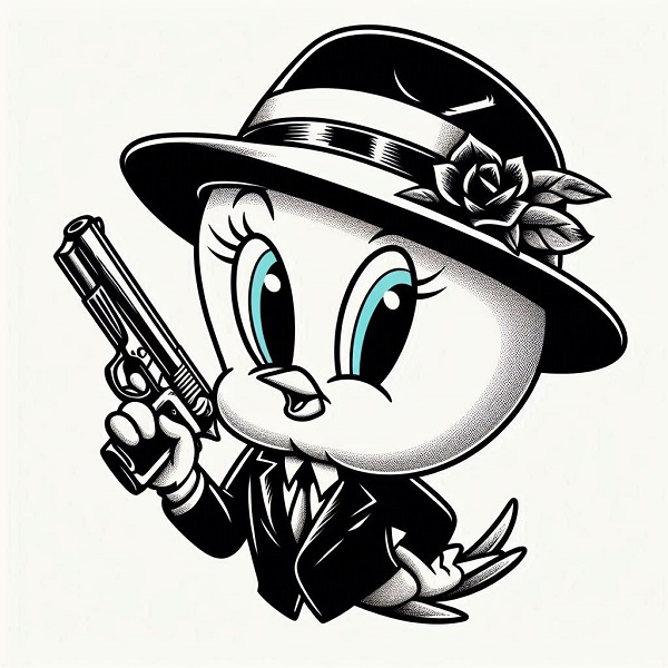 Gangster Tweety Bird Drawing 16