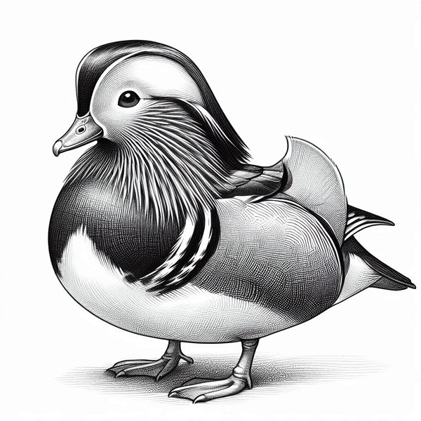 Mandarin Duck Drawing