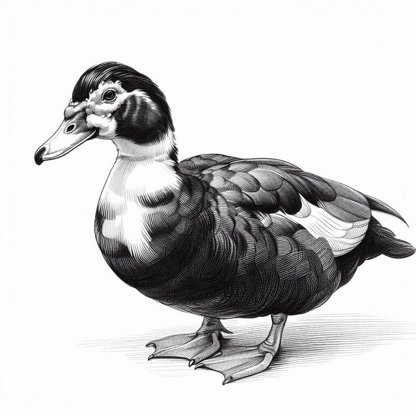 Muscovy duck drawing