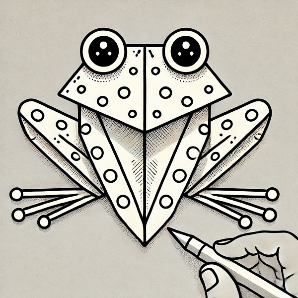 Paper Frog Drawing