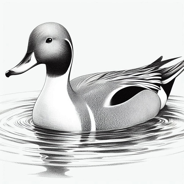 Pintail Duck Drawing