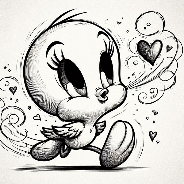 Tweety Bird Drawing Love 10