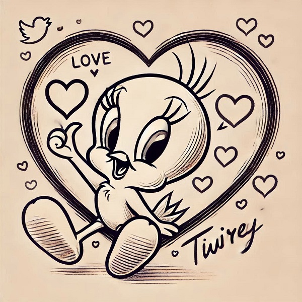 Tweety Bird Drawing Love 16