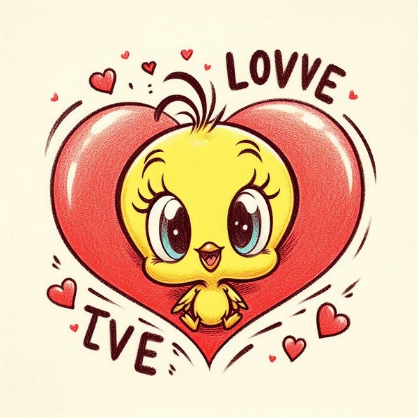 Tweety Bird Drawing Love 2