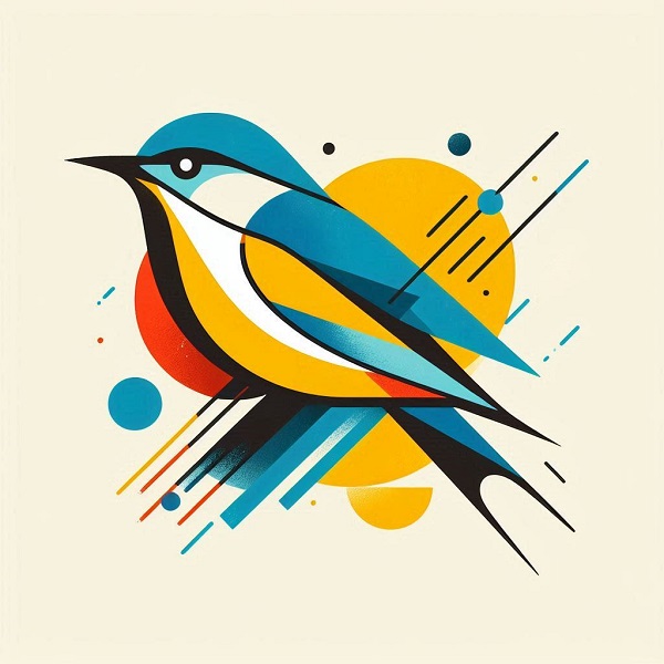 abstract bird drawing 2