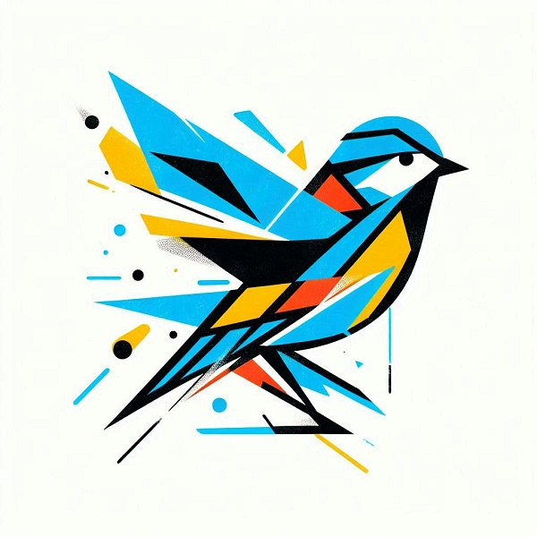 abstract bird drawing 3