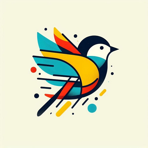 abstract bird drawing 4