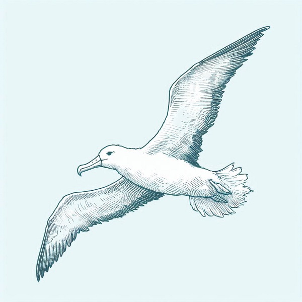 albatross bird drawing 3