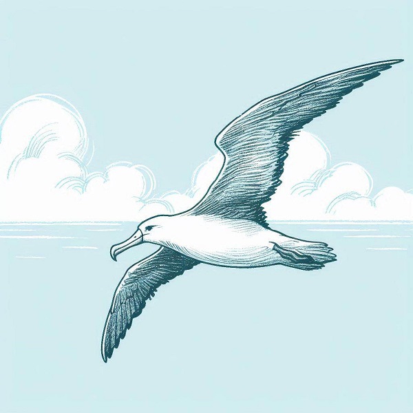 albatross bird drawing