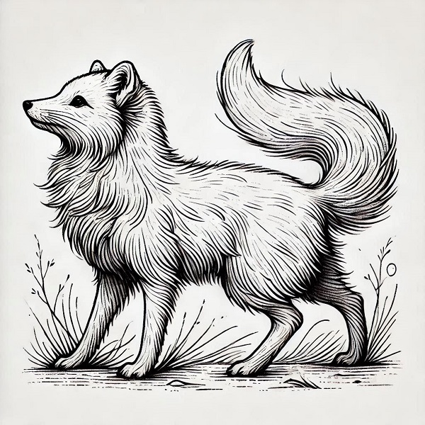 arctic fox drawing