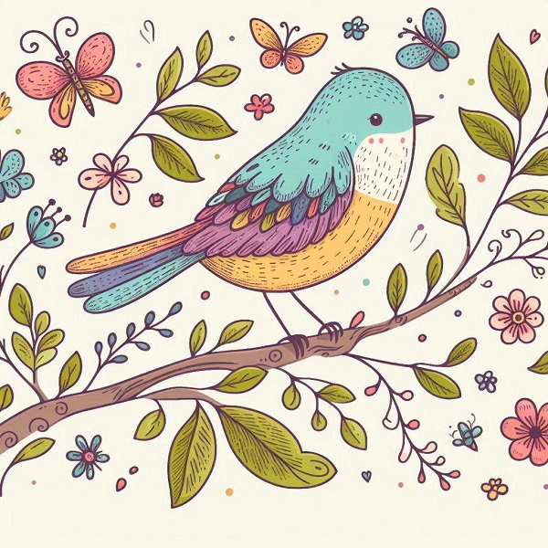 beautiful bird drawing 4