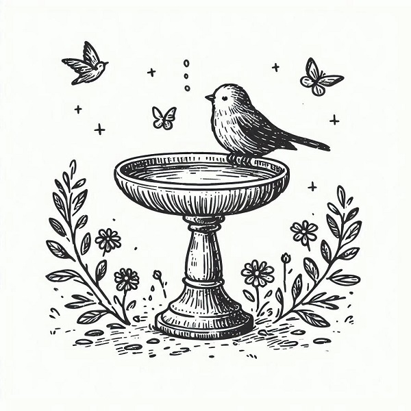 bird bath drawing 3