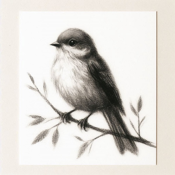 bird charcoal drawing 3