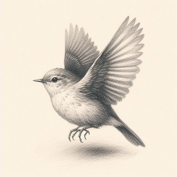 bird pencil drawing 3