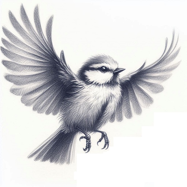 bird pencil drawing