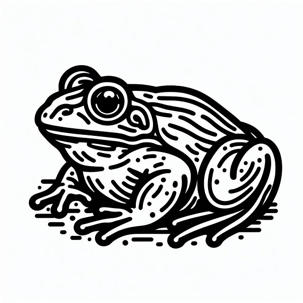 Chinese frog drawing