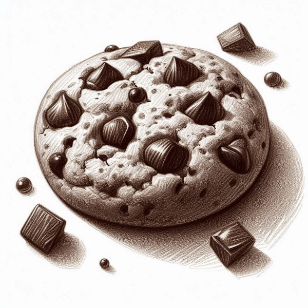 chocolate chip cookie drawing