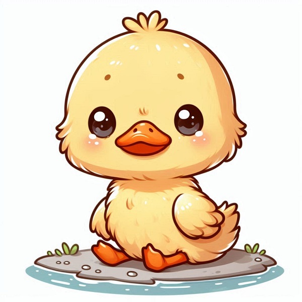 cute duck drawing