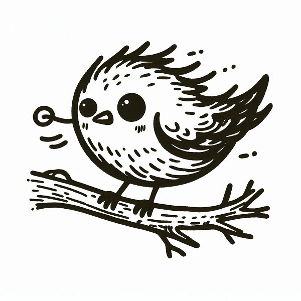 cute simple bird drawing 3