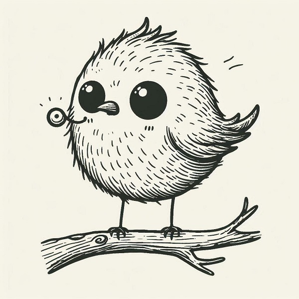 cute simple bird drawing 4