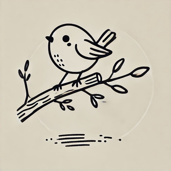 cute simple bird drawing 6