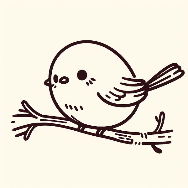 cute simple bird drawing 7