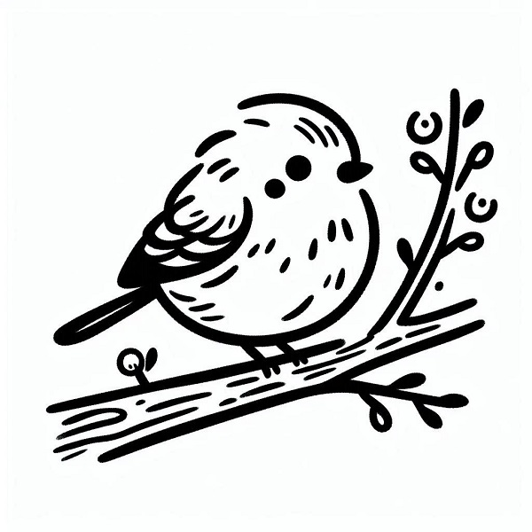 cute simple bird drawing 8