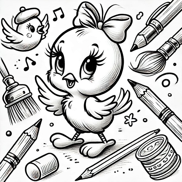 cute tweety bird drawing 8