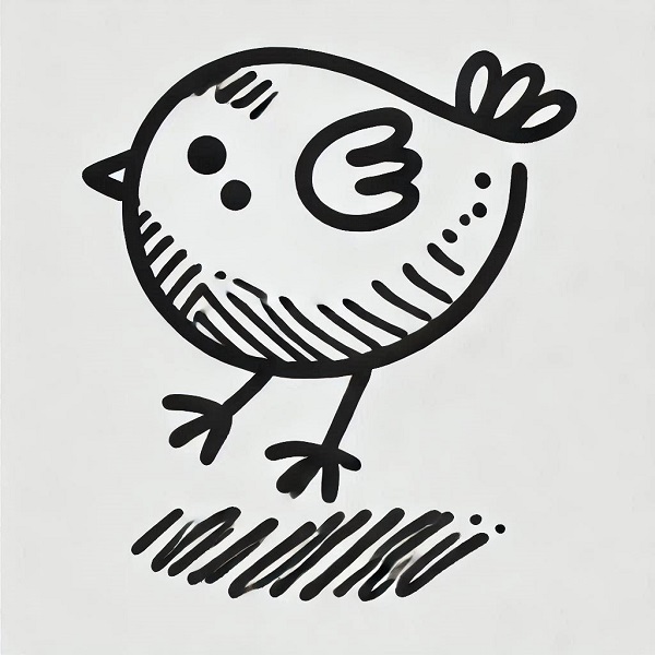 famous simple bird drawing 2