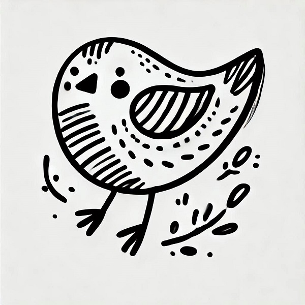 famous simple bird drawing 3