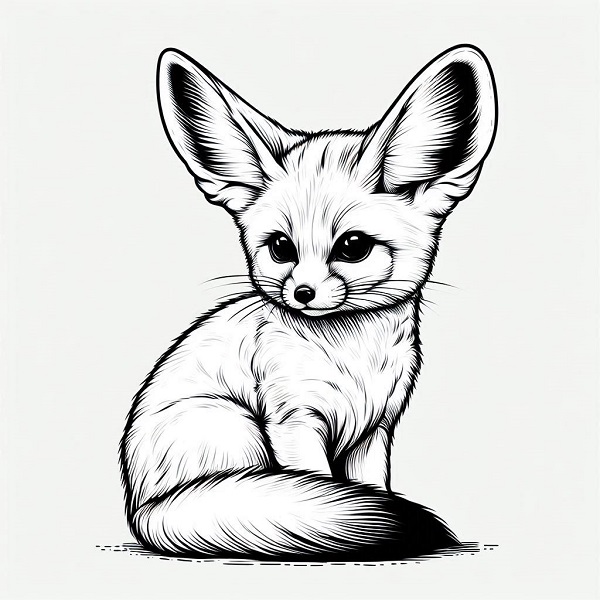 fennec fox drawing