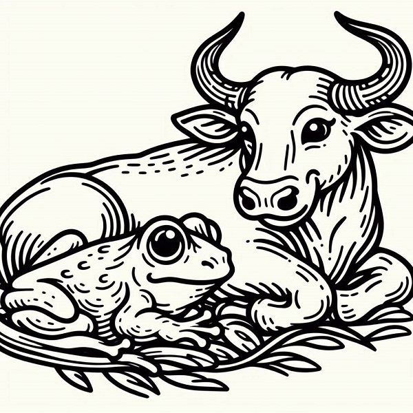 Frog and ox