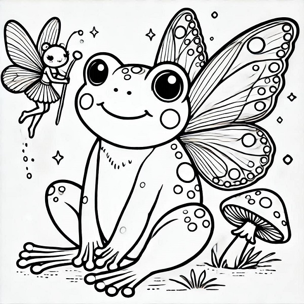 frog fairy drawing