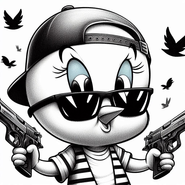 gangster tweety bird drawing 10