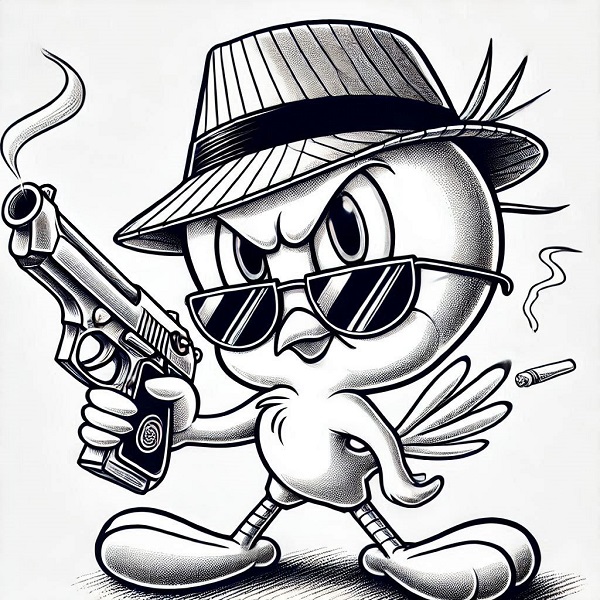 gangster tweety bird drawing 7