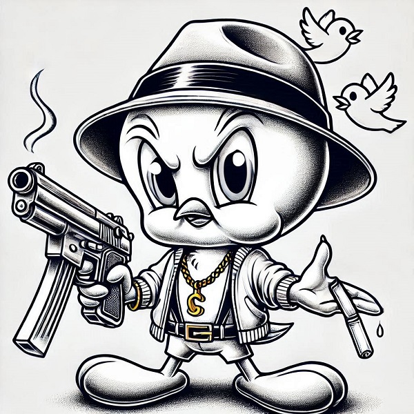 gangster tweety bird drawing 8